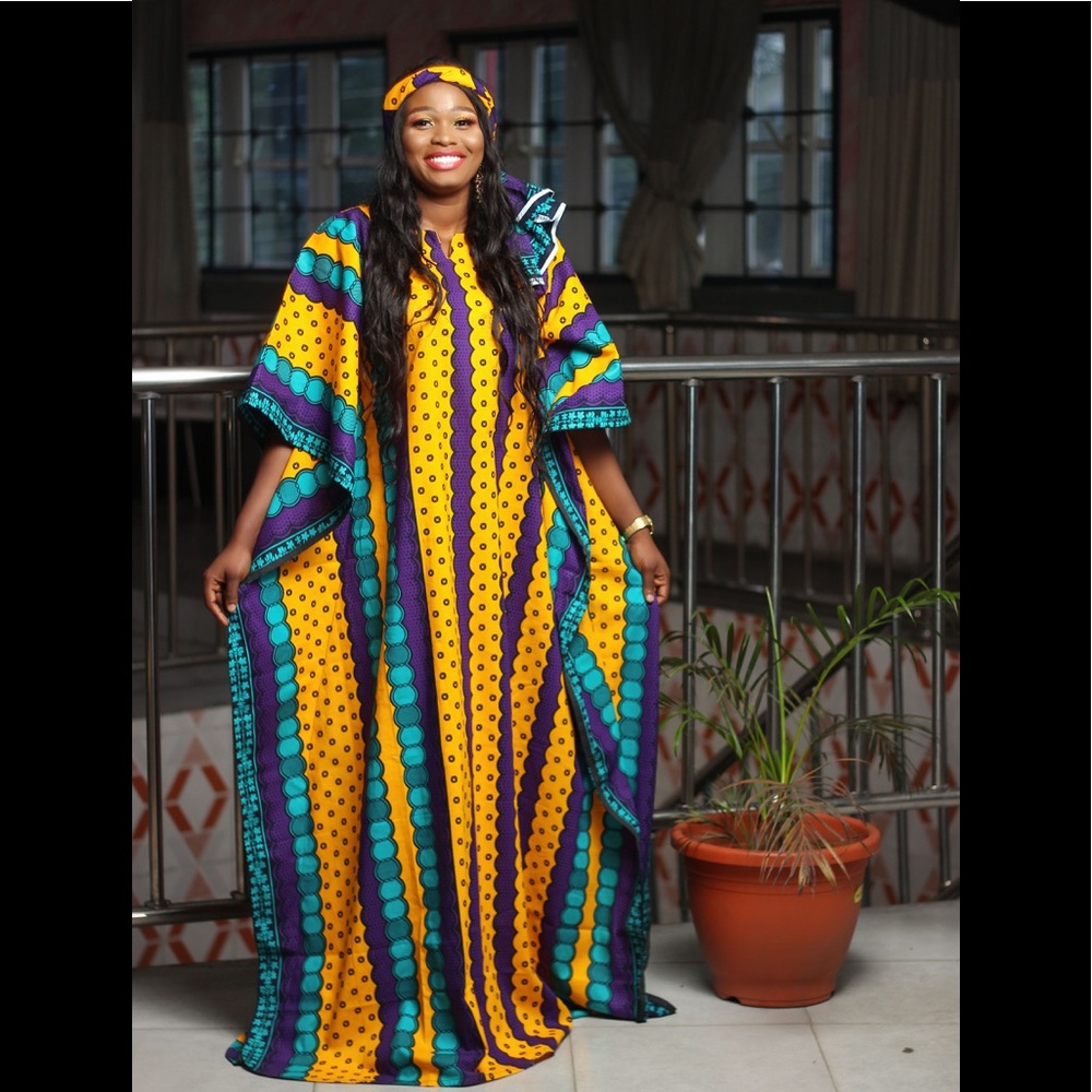 SALES! SALES!!! African maxi dress with head wrap - Picture 5 of 12